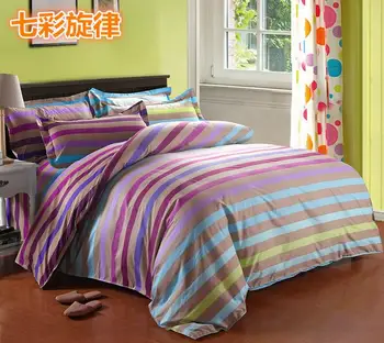 

Never fade wholesale cotton bedding textile linen quilt , 3pcs and 4 pcs bedding sheet set, Colorful European cotton sheets
