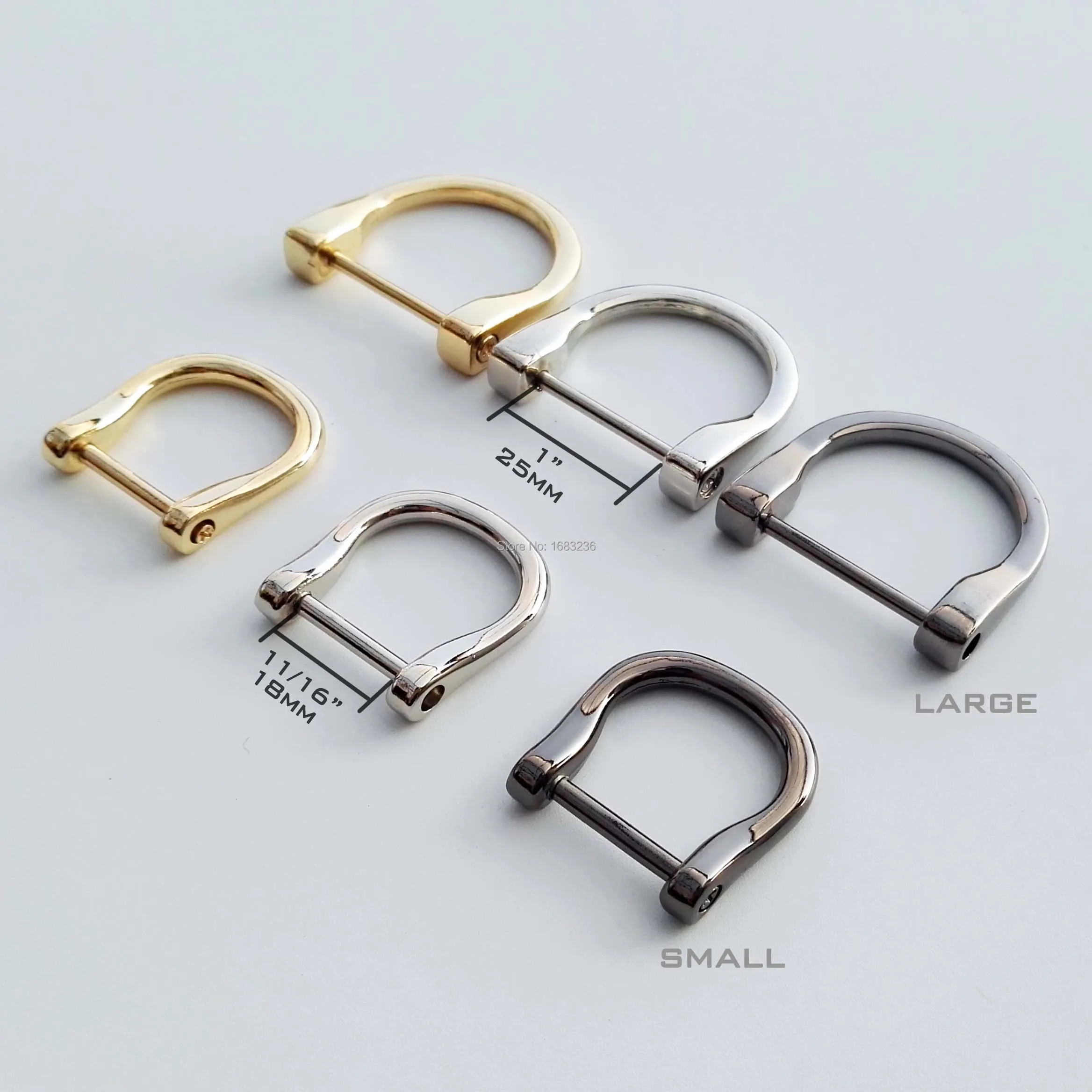 Metal Detachable Openable Removable Handbag Leather Shoulder Hand Bag