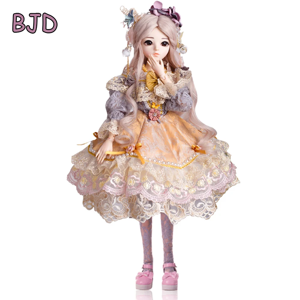 BJD кукла для девочек с обувью и модные игрушки ручной работы глазами коричневого