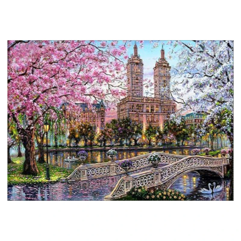 

Tower Bridge DIY 5D Diamond Embroidery Crystals Diamond Mosaic Picture Landscape Round Diamond Painting Cross Stitch Kits