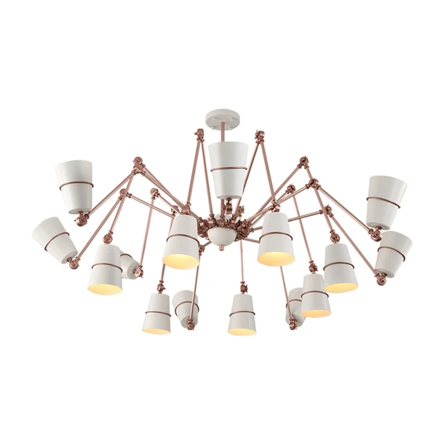 Modern Unfoldable 15 Light Spider Chandeliers Ligh Rose Gold With 5w Modern Unfoldable 15 Light Spider Chandeliers Ligh Rose Gold With 5w E27led Lamp For Living Room
