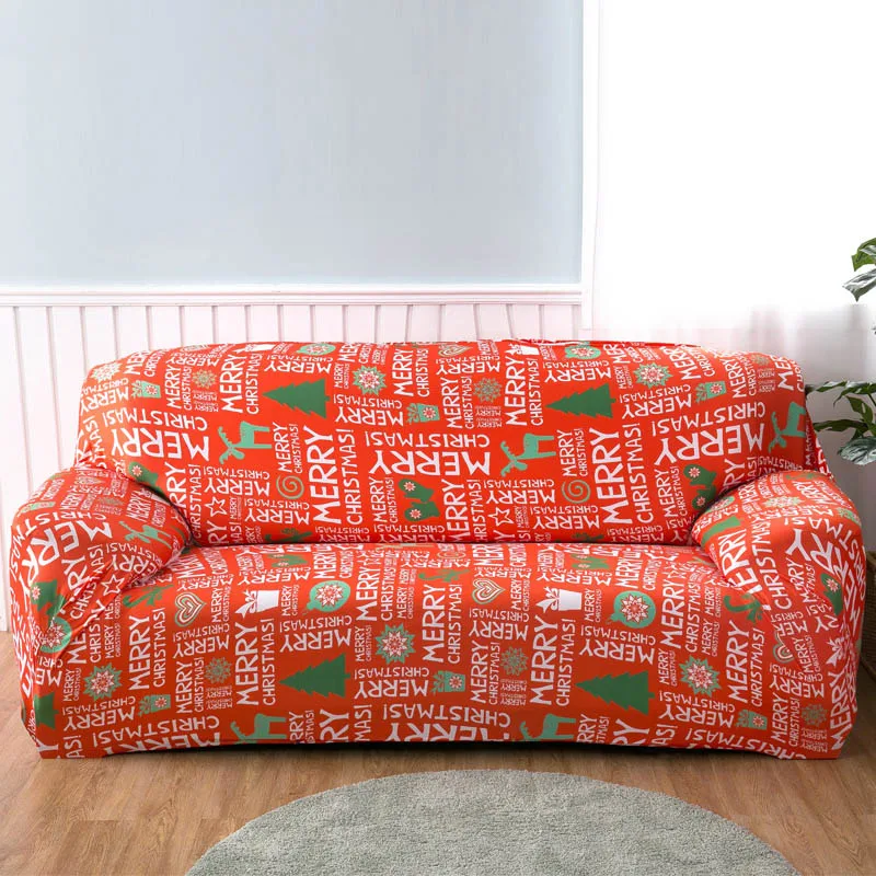 Christmas Elk Snowflake Thick Sofa slipcovers Tight Wrap All inclusive