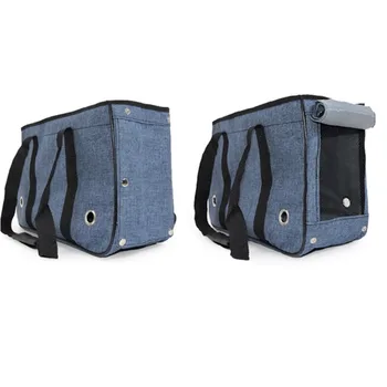 

H98 New Soft Side Pet Carriers Outdoor Travel Dog Carrier Bag for Small Dogs Cats Breathable Mesh Fodable Dog Bag with Pocket