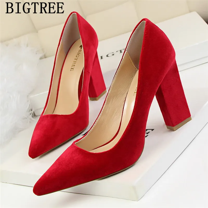 thick heel elegant shoes women pumps fetish high heels bigtree shoes black heels green shoes for women wedding heels ayakkabi thick heel elegant shoes women pumps fetish high heels bigtree shoes black heels green shoes for women wedding heels ayakkabi
