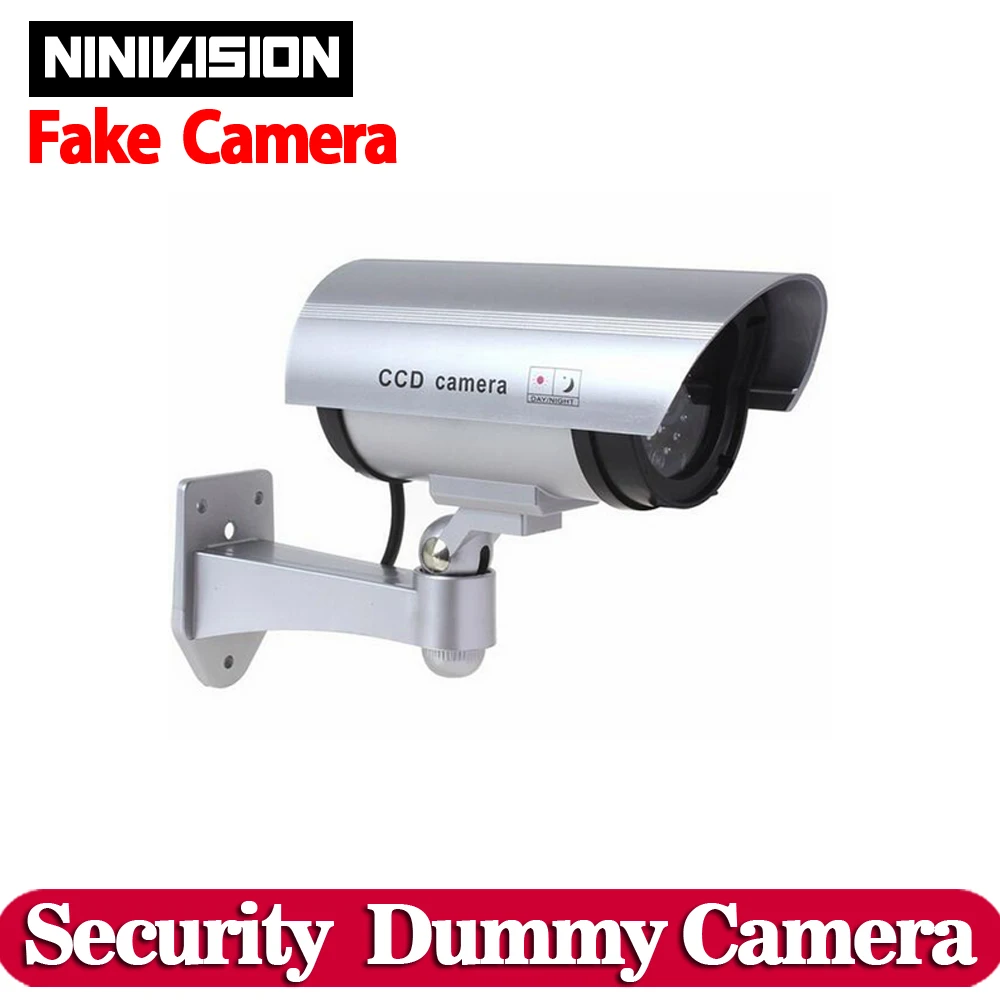 

Dummy Outdoor Indoor Waterproof Fake Bullet Camera Led Light Fake Security camera Simulation CCTV Camera video Surveillance
