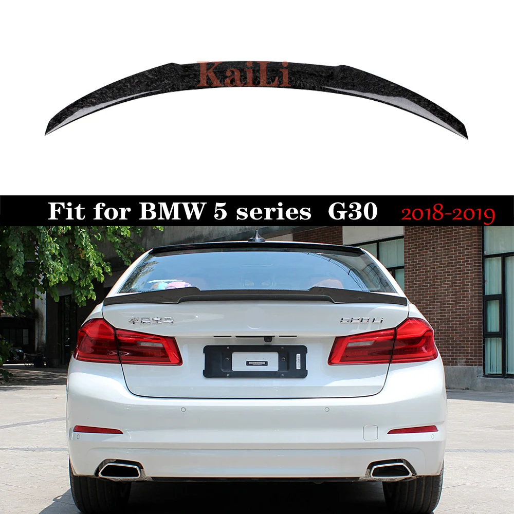 

New Forged Carbon Rear Trunk Spoiler Boot Tail Lip For BMW 5 Series G30 F90 M5 2018+