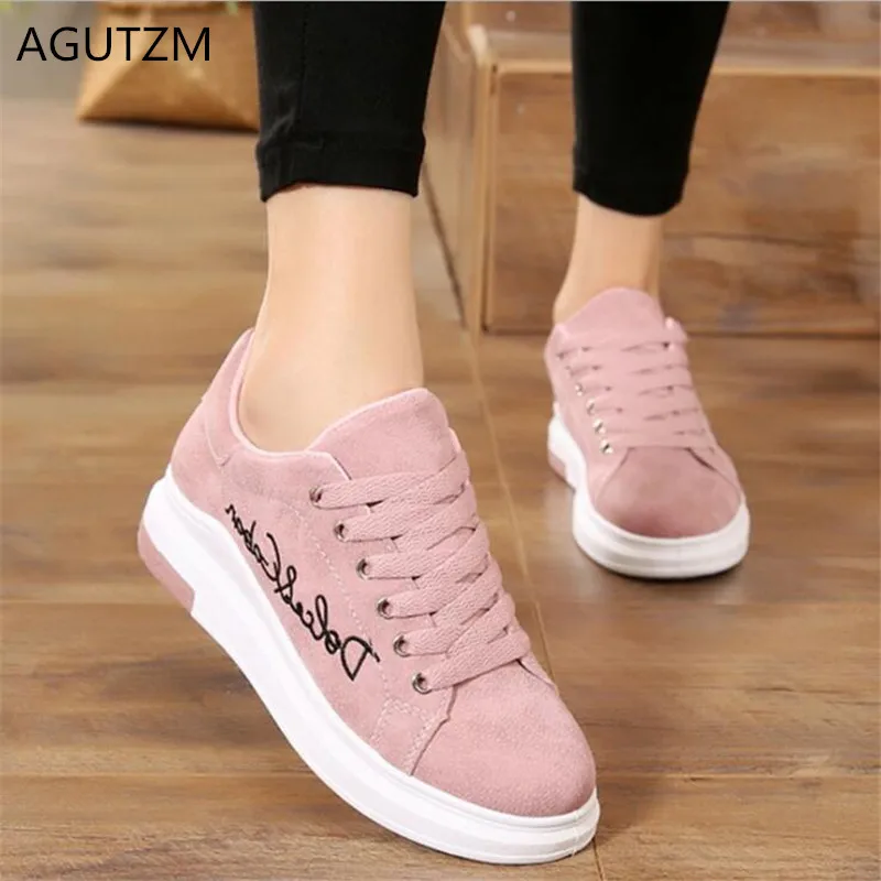 

AGUTZM New Fashion Women Vulcanize Shoes Casual Shoes Spring Platform Ladies Shoes Lace-up Sneakers Zapatos Tenis Feminino Y16