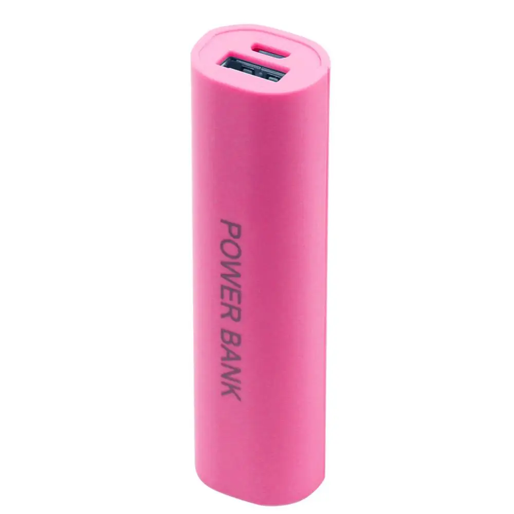 DIY USB Мобильный Внешний аккумулятор зарядное устройство Коробка Чехол Аккумулятор для 1x18650 портативный - Цвет: Pink