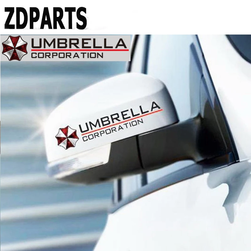 ZDPARTS 2X автомобильный зонт Светоотражающая наклейка на зеркало заднего вида для