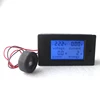 Digital Voltmeter Ammeter AC 220V 100A Power Energy Wattage Volt Amp Meter Current Analyzer LCD Blue Backlight Transformer Coil ► Photo 1/6