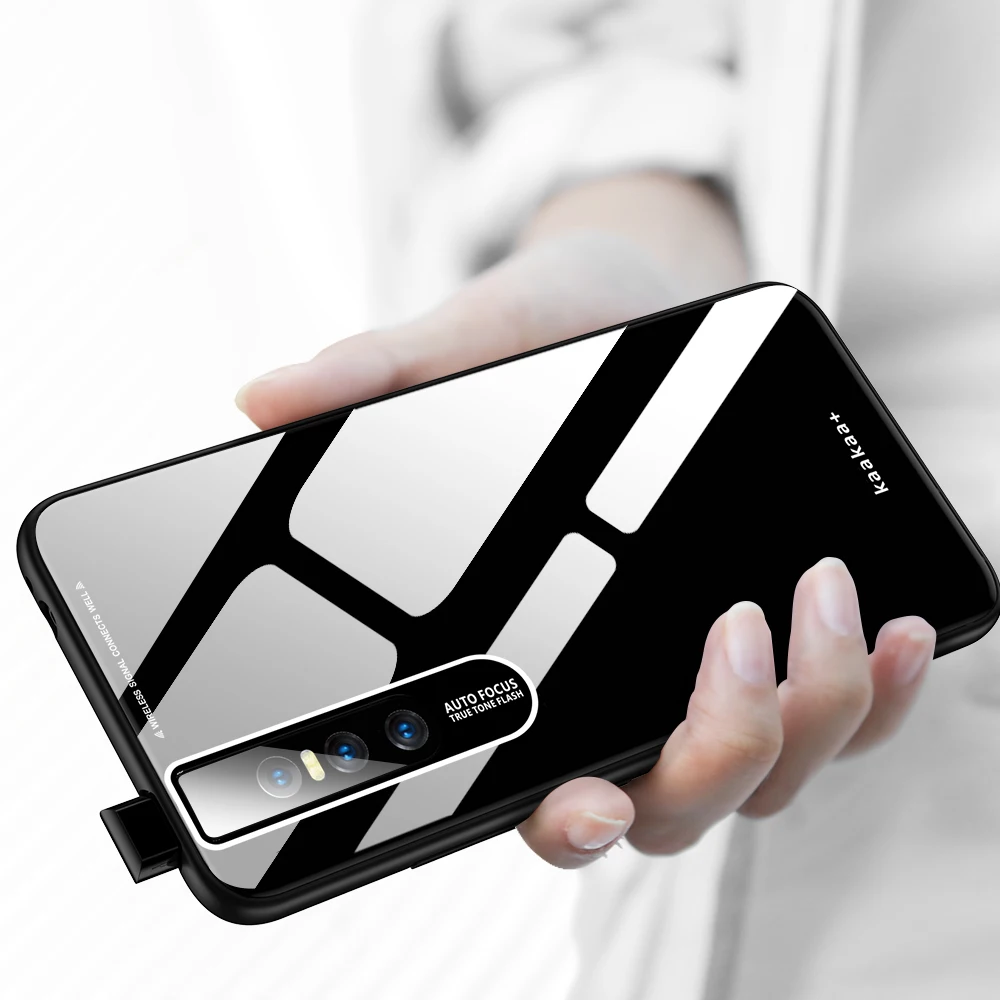 

For Vivo V15 Pro Case Luxury Acrylic Texture Mirror Glossy Back Cover Case For Vivo IQOO Z3 Z3i y17 Z5X V15 S1 Shockproof Fundas