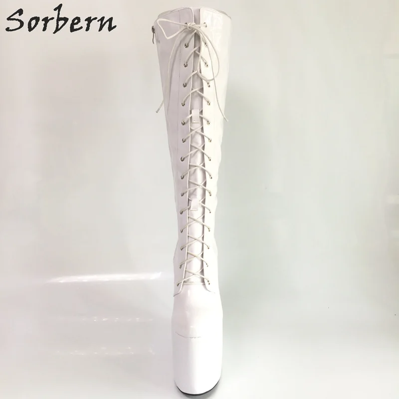 Женские сапоги до колена на танкетке с высоким каблуком|white knee high boots|knee bootshigh boots for