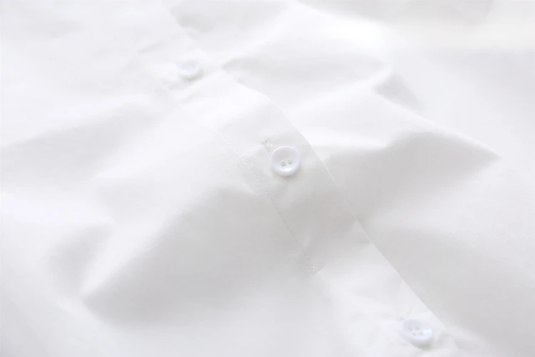 2018 Новое поступление Для женщин Белые блузы на пуговицах Свободные с длинным рукавом Мода Moose вышивка сладкий Camisa Blusa Feminina T89417F