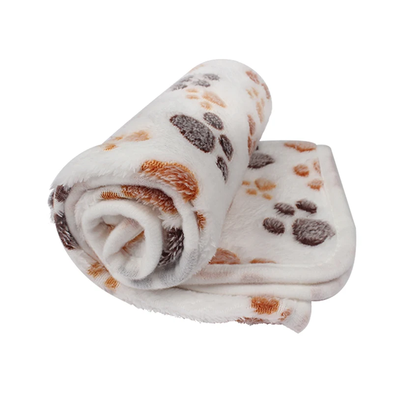 Soft Pet Blanket Winter Warm Dog Cat Mat Bed Dog Paw Print Sleeping Bed Mattress Cover Cushion For Small Medium Dogs Puppy Cats2