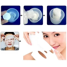 100 шт./пакет маска для лица хлопковое волокно маска для ухода за кожей DIY Главная лицо чистым макияж естественный сжатый лист наборы туалетных принадлежностей