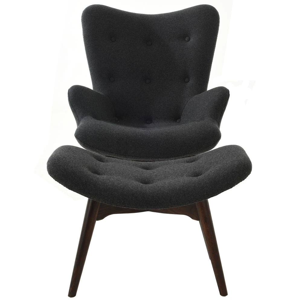 Auzzie Lounge Chair and Ottoman in Grey (1)