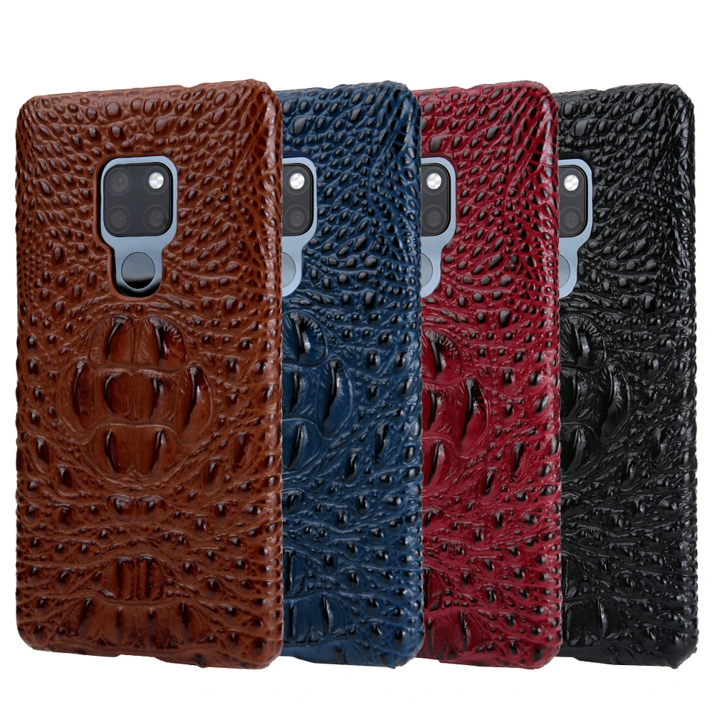 

Mate20 Luxury Genuine Leather Case for Huawei Mate 20 Case Crocodile Head Pattern Cowhide Cover for Huawei Mate 20 Case Cover