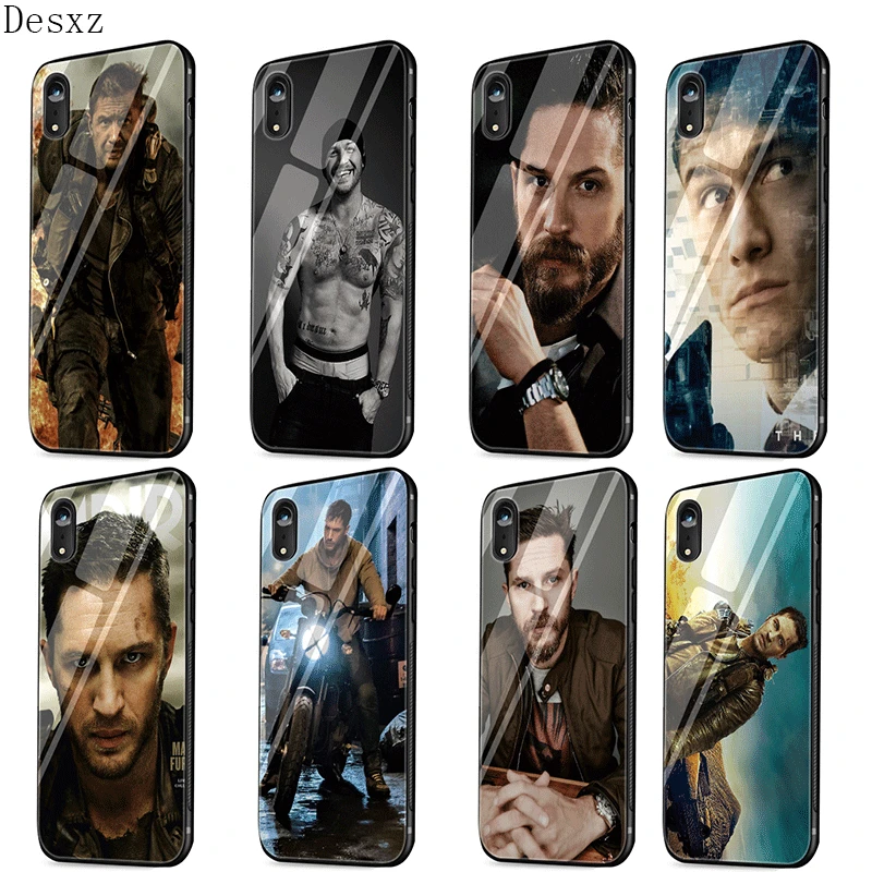 

Phone Case Glass For iPhone X XS Max XR 7 8 6 6S Plus 5 5S SE Cover Tom Hardy Special Offer Luxury Vertical Shell Bag