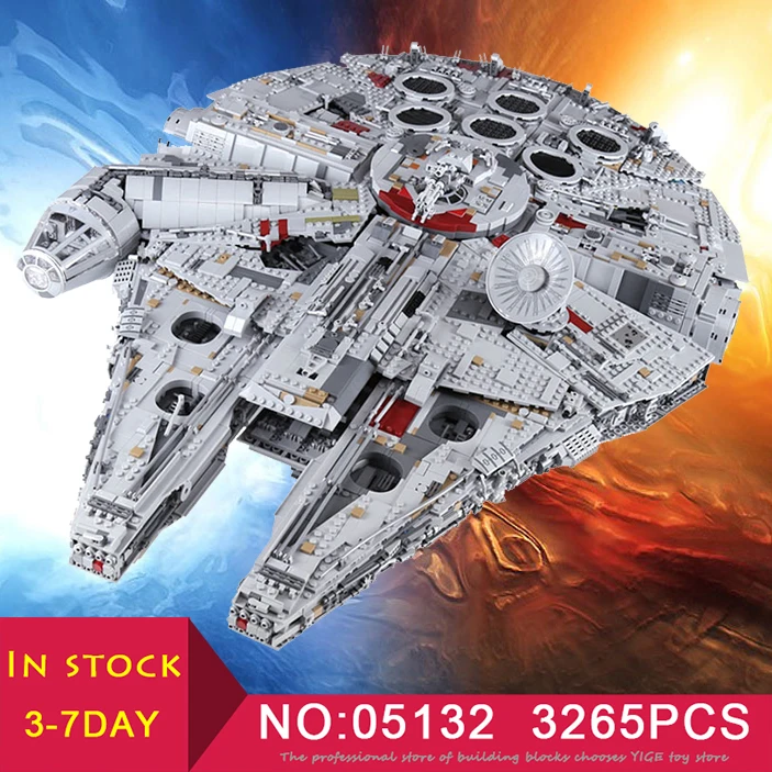 

LEPIN 05132 Star Wars The Destroyer New Millennuium Falcon Set compatible LegoINGlys 75192 Building Blocks Bricks Kid Toys
