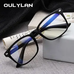 Oulylan негабаритных синий свет очки для мужчин компьютер очки прозрачные рамки женщин Анти Blue ray