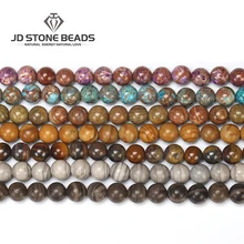 7 цветов натуральные деревянные полосы камень матовые бусы из камня натуральное дерево зерна яшма граненые полосы бусины для изготовления ювелирных изделий