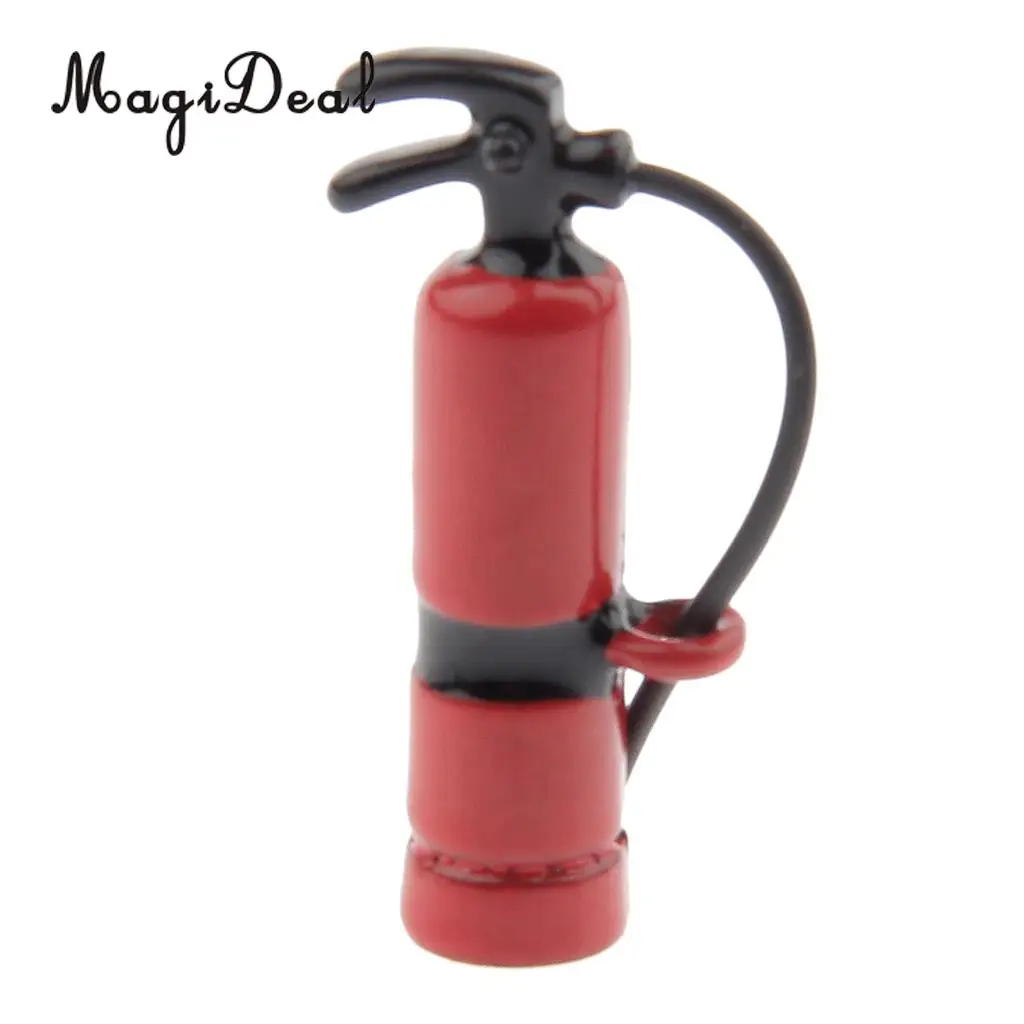 MagiDeal Mini 1Pc 1/12 Scale Dolls House Miniature Fire Extinguisher for Kitchen Pub Bar Livingroom Classroom Decor Acc 2 Kinds
