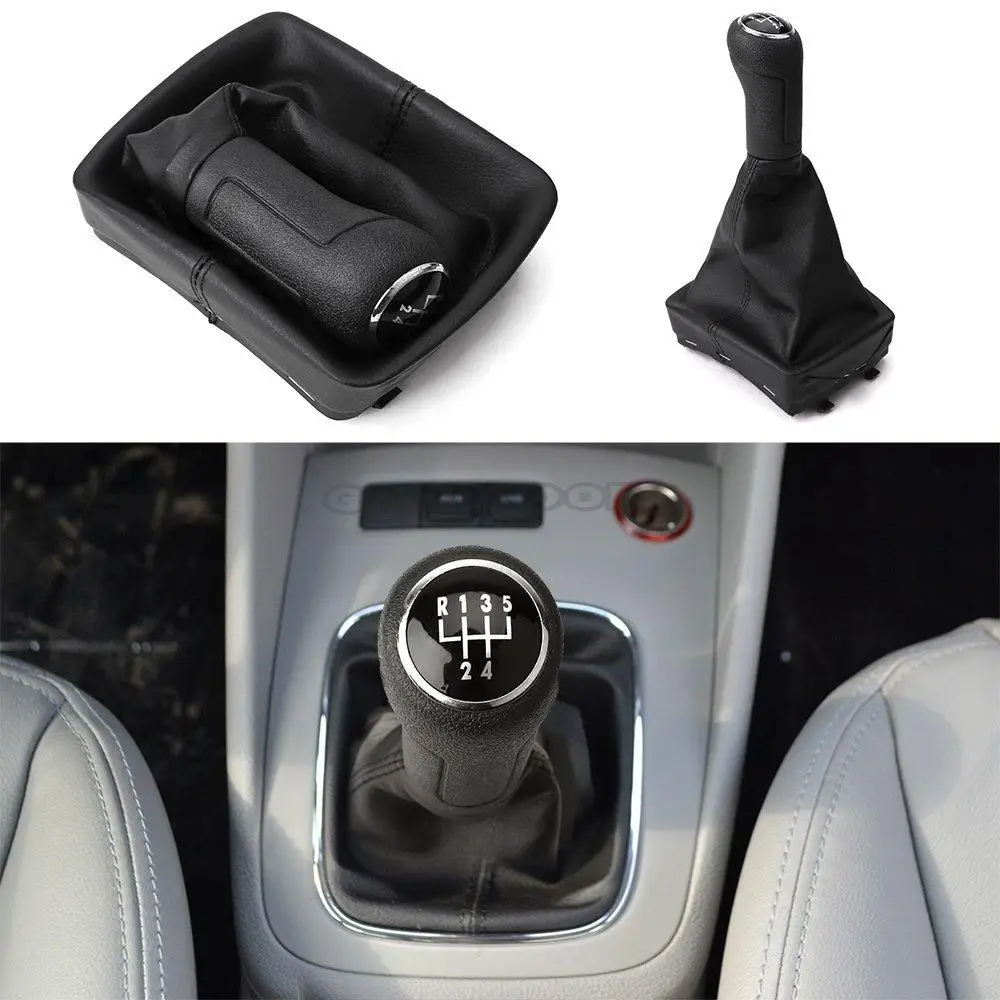 

5 Speed Car Gear Shift Knob With Gaitor For VW Polo 9N 9N2 2002 2003 2004 2005 2006 2007 2008 2009 Car Styling