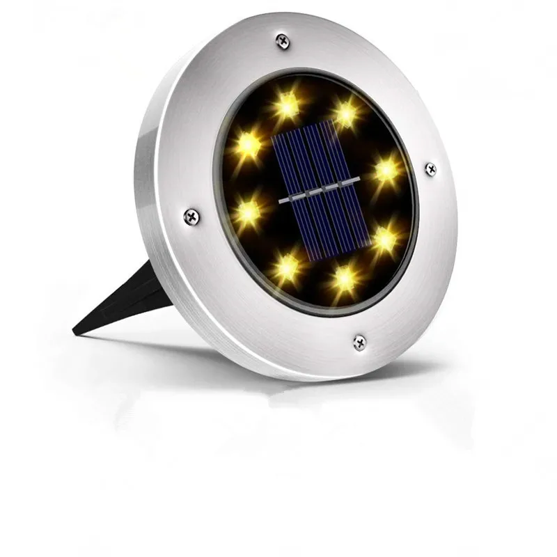 

Solar Light 8 LED Path Lights Solar Garden Light Outdoor Lights for Pathway in-Ground Lawn Yard Deck Patio Walkway Warm/White