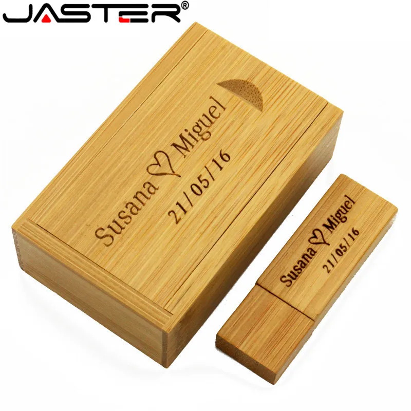 JASTER(более 10 шт. бесплатный логотип) Деревянный usb+ коробка usb флэш-накопитель карта памяти Флешка 8 ГБ 16 ГБ 32 ГБ 64 Гб фотография свадебный подарок