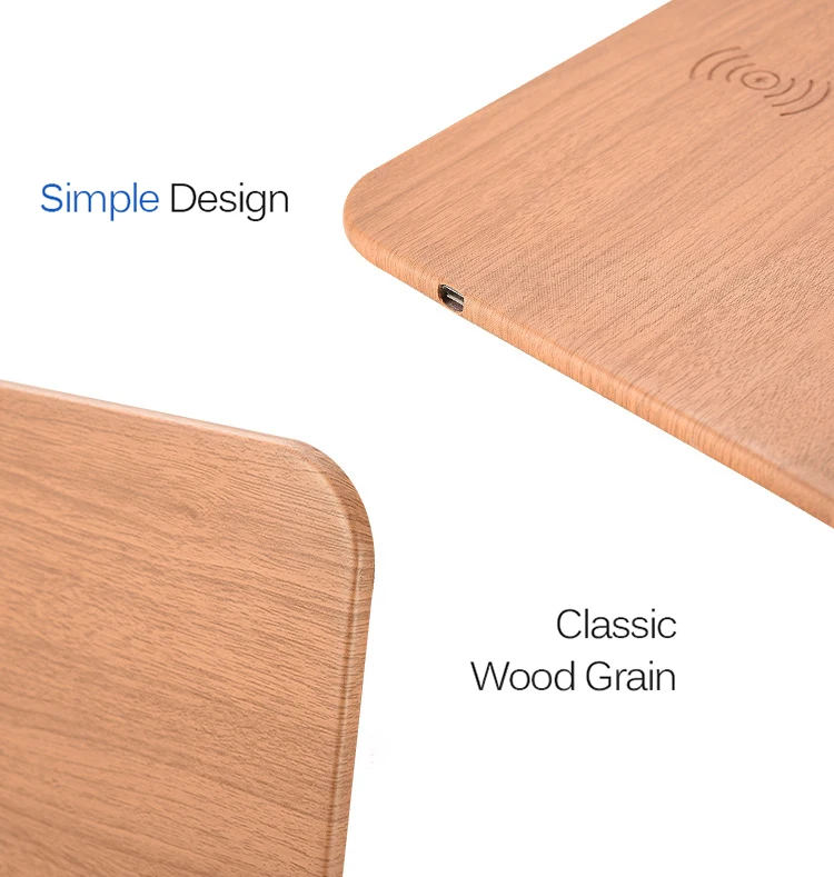 Fimilef QI Wireless Charging Mouse Pad Mat Wood Pattern Phone Wireless Charger for Iphone 8 Plus X for Samsung Galaxy S7 S8 S6 (15)