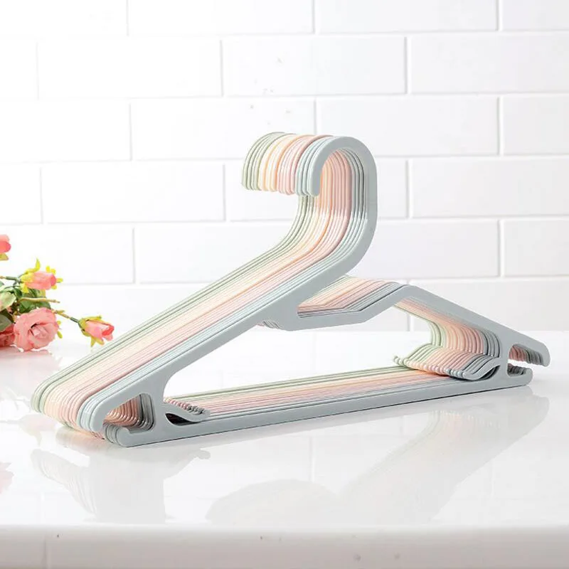 

Colorful Simple Design Plastic Clothes Shirts Hanger, Pink Blue Plastic Pants Hanger, 20 Pcs/Lot