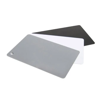

3in1 Camera Grey Card White Black 18% Grey Color White Balance with Neck Strap for Digital Photography Studio