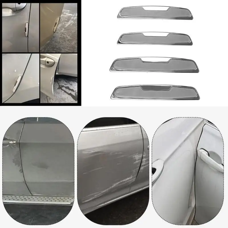 

4pcs Universal Car Door Guard Edge Corner Bumper Buffer Trim Molding Protection Strip Scratch Protector Car Door Crash Bar