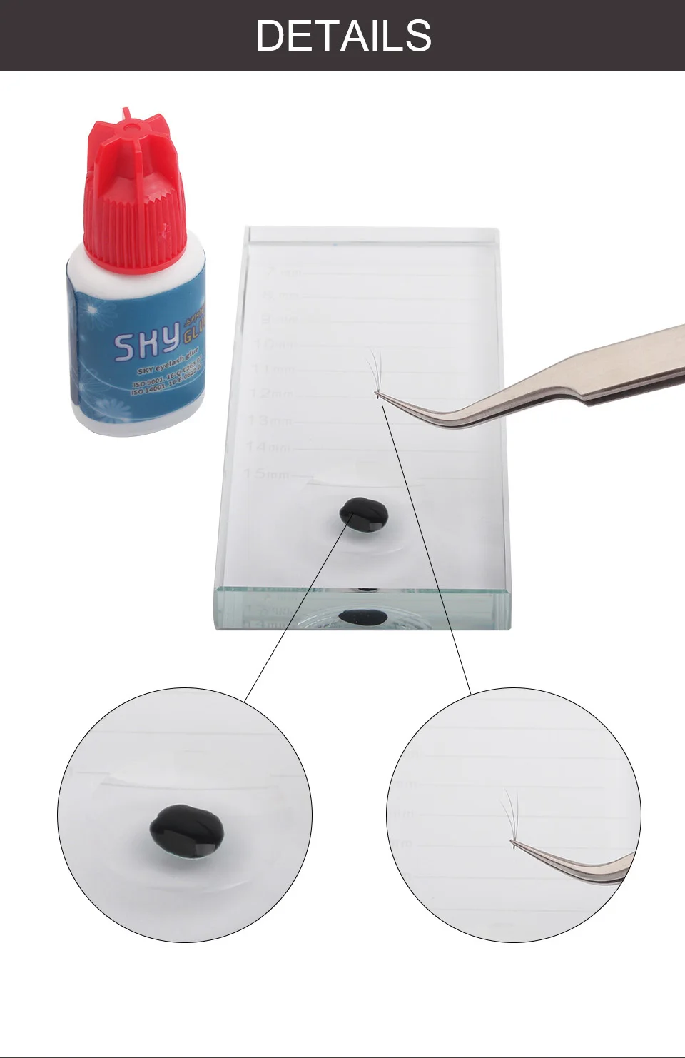 Coreia do Céu Extensão dos Cílios Cola de Secagem Cola para Cílios Manter por Muito s + tipo de Cola Rápida Adesivo Cílios Falsos Tempo 5 ml Pro 5 High Quality Beleza e saúde
