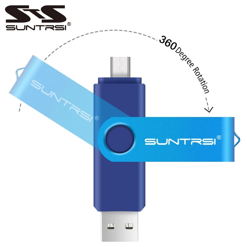 Suntrsi флеш накопитель 32 Гб usb 2 016 OTG флешка металлическая Флешка 64 ГБ для