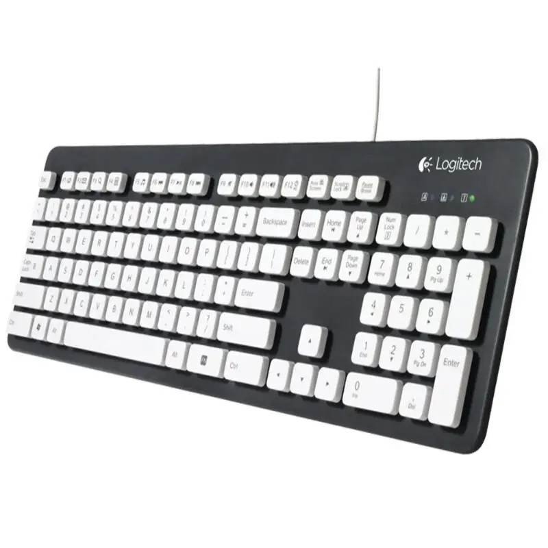 Logitech K310 моющийся Проводная клавиатура 108 ключей USB геймер клавиатура для Windows XP/Vista/7 8 настольных ПК компьютер