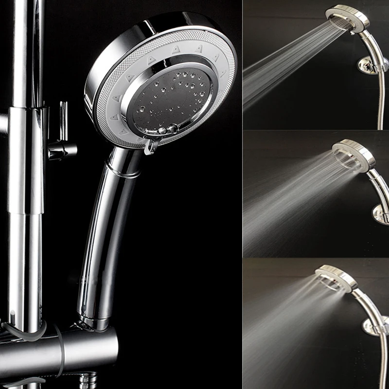 Universal Stylish Handheld Showerhead Water Saving Pressure Rain Shower