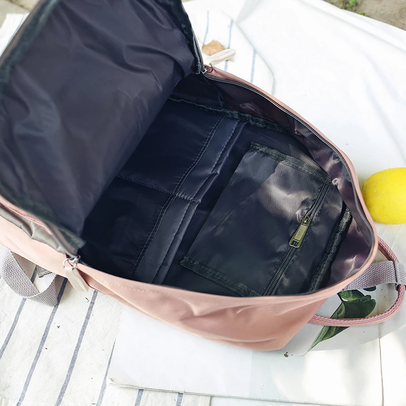 DCIMOR las mujeres Mochila impermeable lienzo Mochila para los adolescentes chica Mochila Preppy paneles mujer Mochila