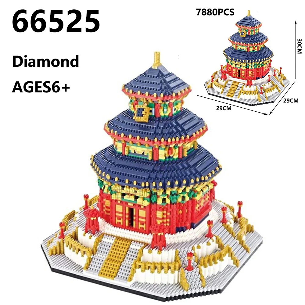 

World Famous Architecture China The Temple of Heaven 3D Mini DIY Diamond Building Blocks Bricks Toy
