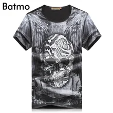 2017 neue ankunft sommer mode pirnted schädel Mode lässig Oansatz grau T-shirt männer, männer T-shirt, größe M. L. XL. XXL. XXXL.4XL