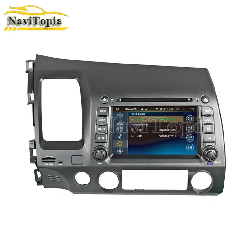 Best NAVITOPIA 4G RAM 64G ROM PX6 Android 9.0 Car DVD Multimedia Player GPS Navigation for Honda Civic left driving 2006-2011 12