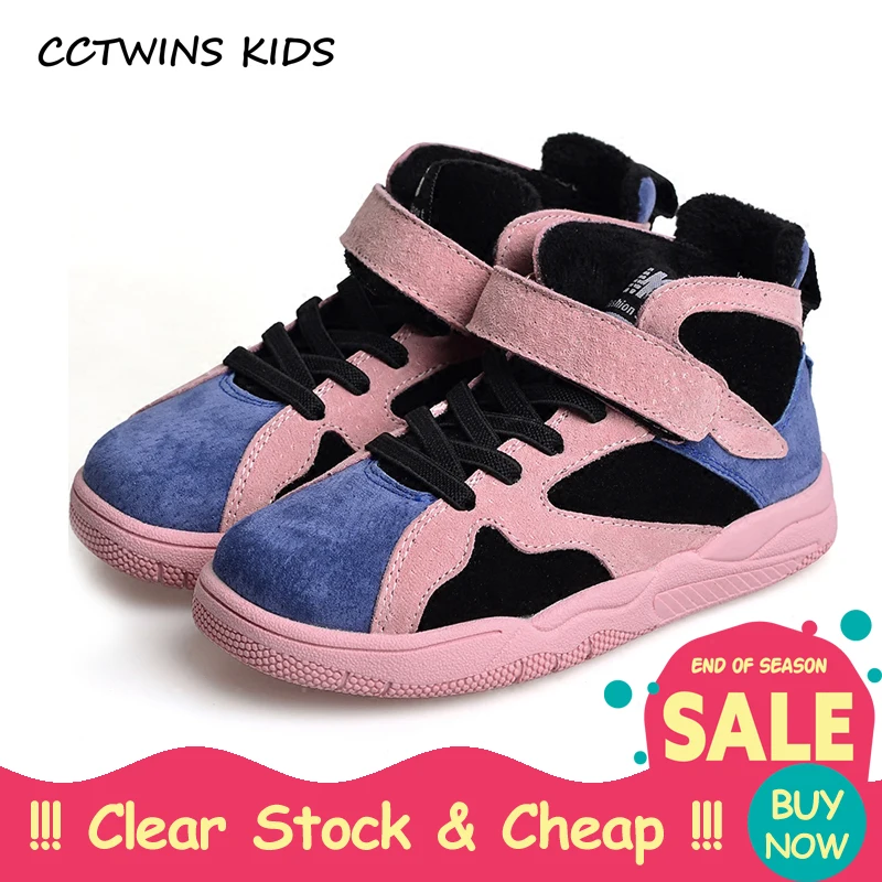

CCTWINS KIDS 2017 Children Genuine Leather Casual Shoe Baby Boy Fashion Sport Trainer Girl Brand High top Sneaker F1927