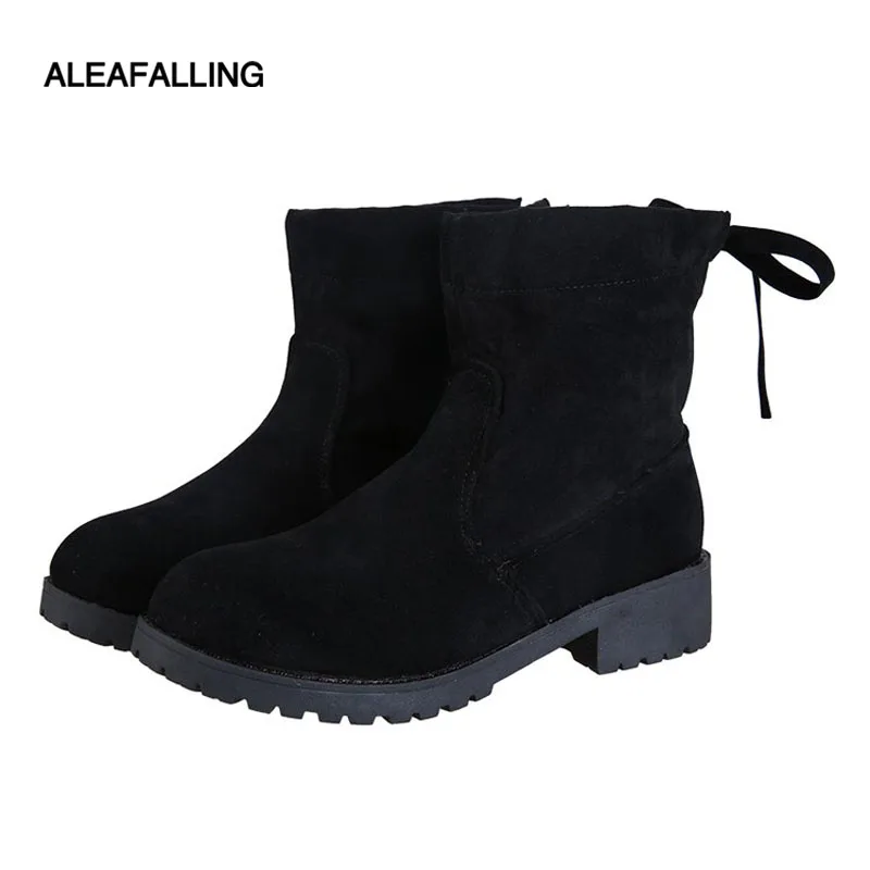 

Aleafalling Trend Design Exquisite Girl Boots Winter Mid-calf Wedges Internal Increase Shoes Fashion Woman Rubber Boots W121