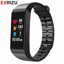 EXRIZU Bluetooth умный Браслет трекер активности USB разъем монитор сердечного ритма умный браслет с 0,96 дюймов TFT цветной экран