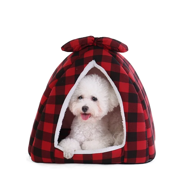 Pet Cats House Warm Soft Pet Bed Non slip Bottom Cute Shape Cartoon Cat