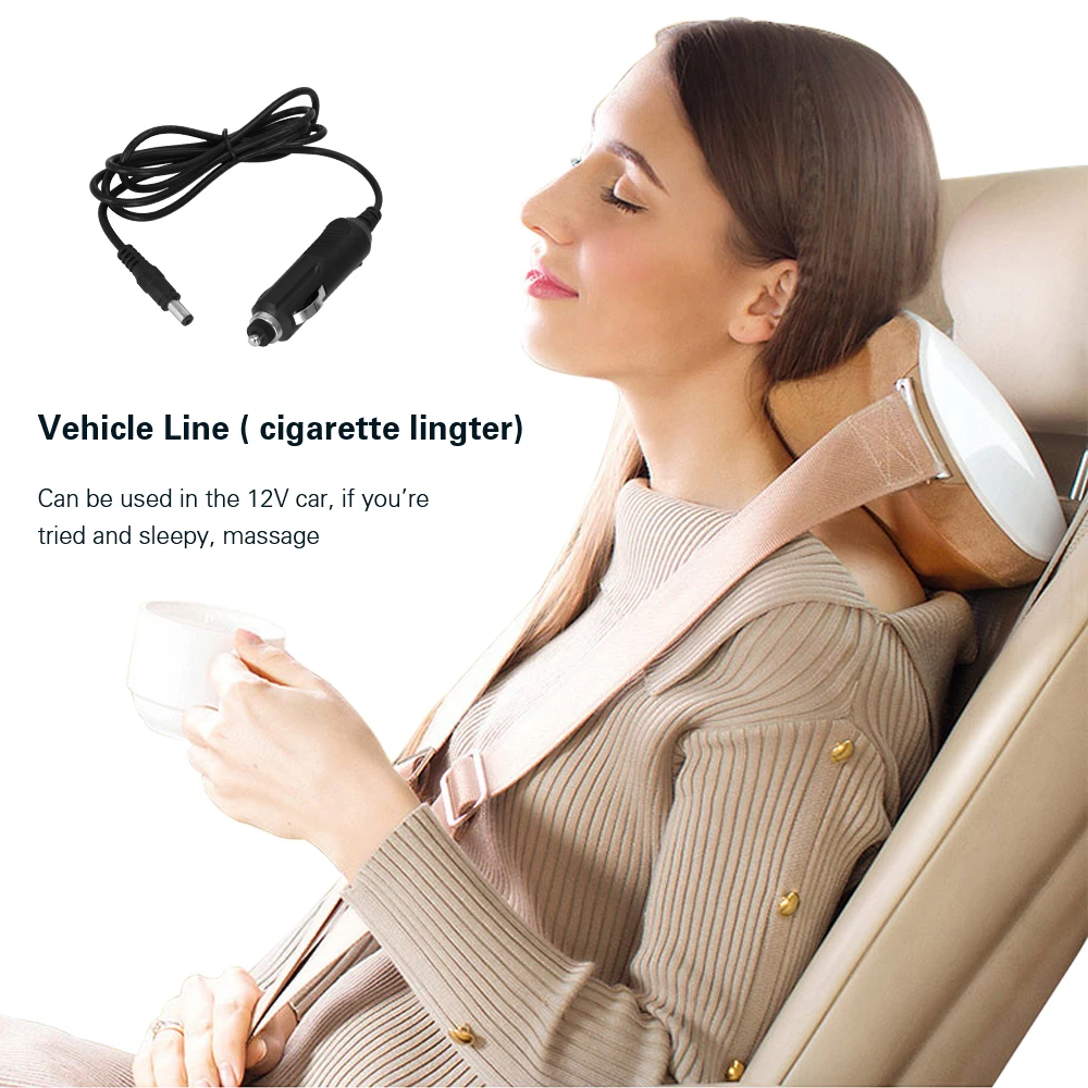  Electric Car Neck Massage Pillow Infrared Shiatsu Back Massager Portable Travel Kneading Vibrator M
