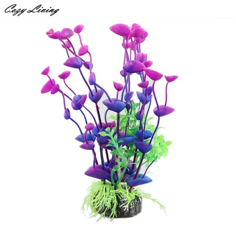 Buy Fish Aquarium Plants 1 PC Voberry Creative Purple