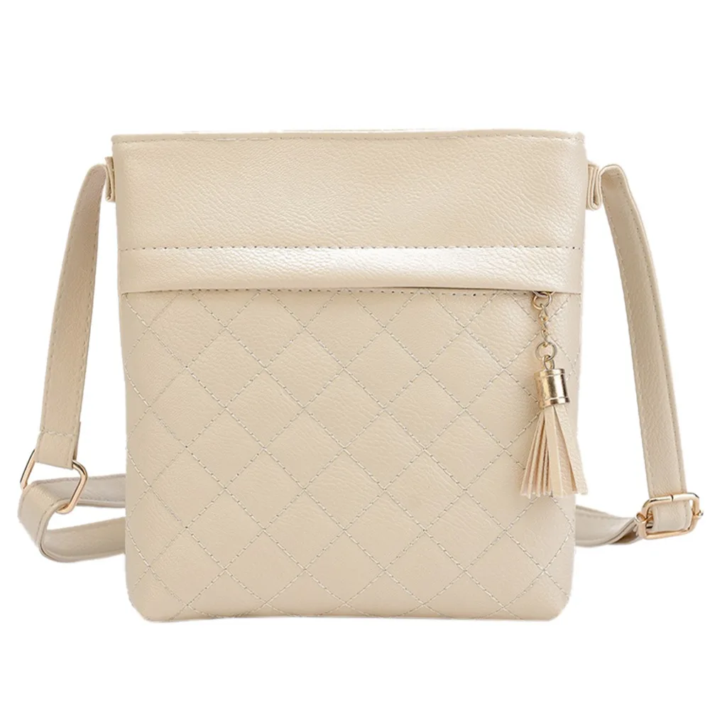 Mini Tassel Bag Messenger Bags Lattice Ladies Clutch Crossbody Bags Soft PU Leather Handbag Bags for Women 2019 Sac a Main Femme