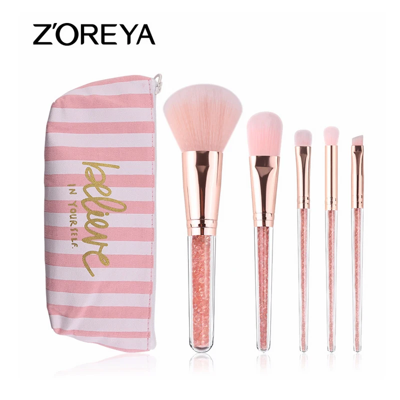 

ZOREYA Diamond Crystal Handle Makeup Brushes Eyeshadow Eyebrow Blending Powder Blush Brushes Makeup Brush Set Glitter Brush