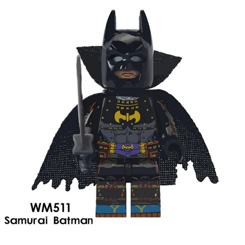 

Single Sale Super Heroes Star Wars 511 samurai batman Mini Building Blocks Figure Bricks Toy kids gift Compatible Legoed Ninjaed